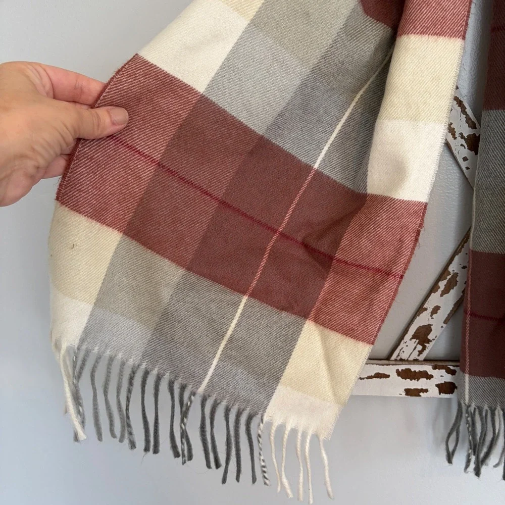 Vtg Christian Dior Plaid Scarf